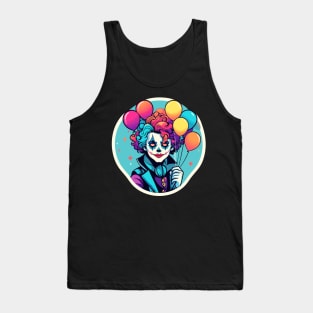 Clown Halloween Illustration Tank Top